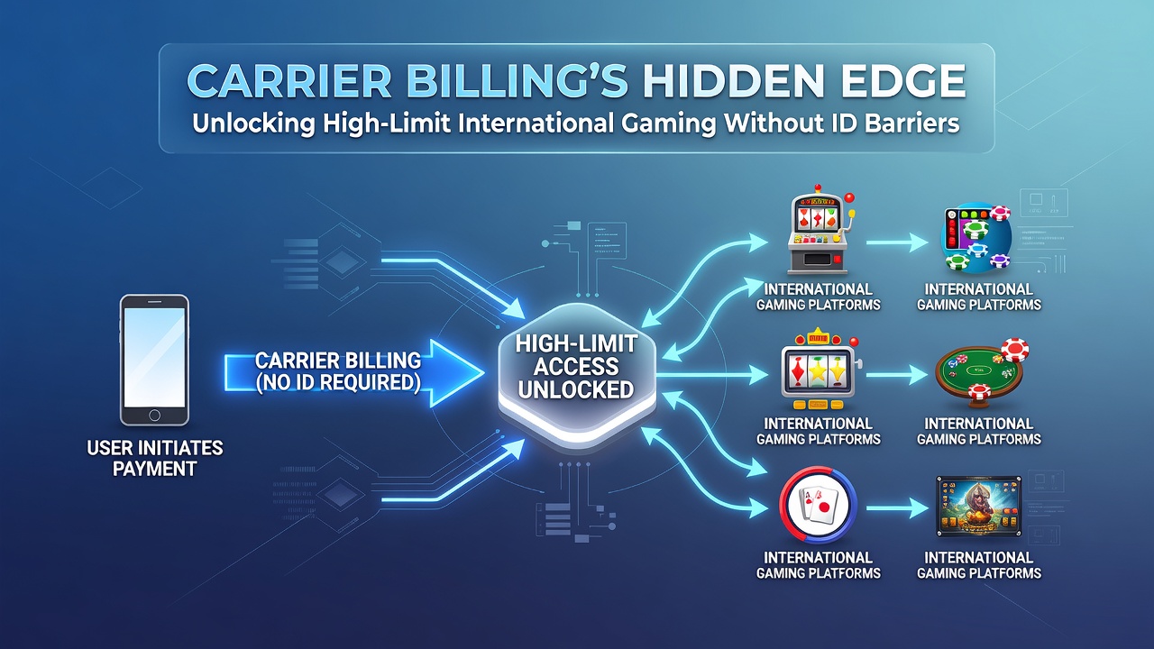 Mobile interface displaying carrier billing options for high-limit gaming deposits