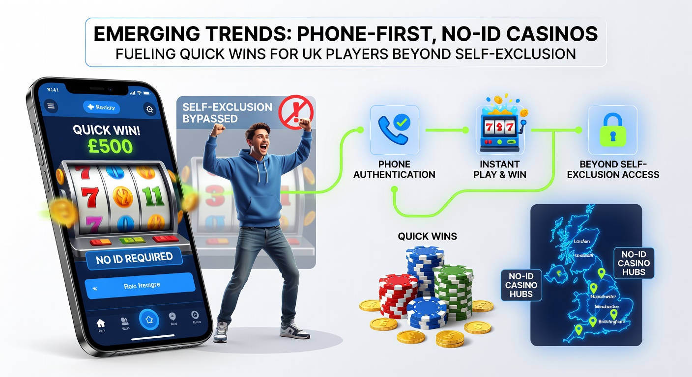 Infographic chart depicting explosive growth in mobile deposits and no-ID registrations for offshore casinos accessible to UK users from 2024 to March 2026