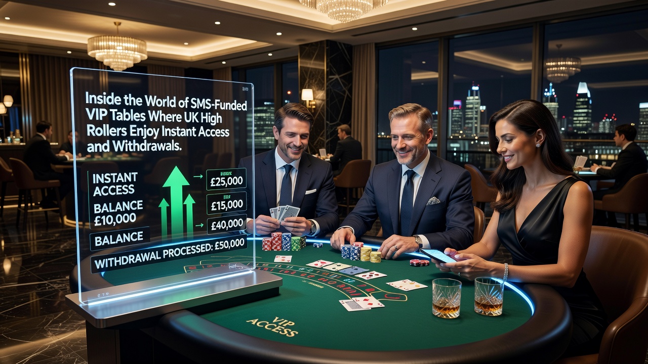 High roller at a VIP table reviewing withdrawal confirmation on mobile