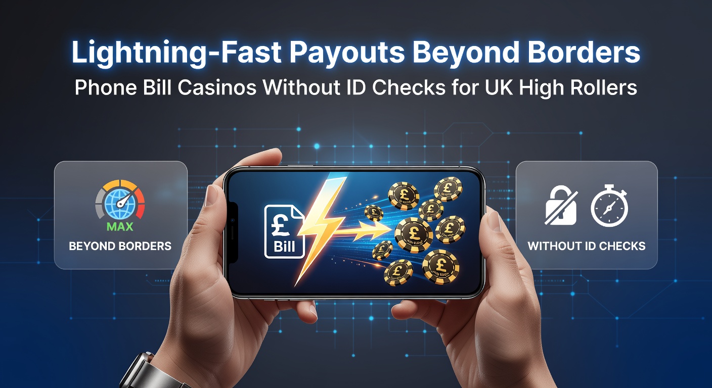 Global map highlighting offshore casino hubs in Curacao, Malta, and Anjouan with icons for phone bill payments and lightning-fast withdrawal arrows pointing to the UK