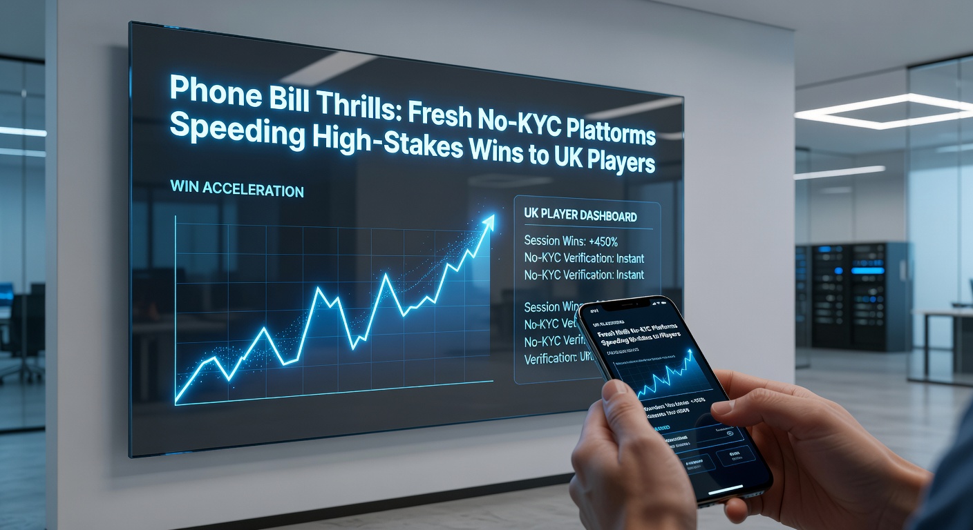 High-roller at a virtual table on a no-KYC phone bill casino, phone in hand confirming a deposit amid spinning roulette wheel