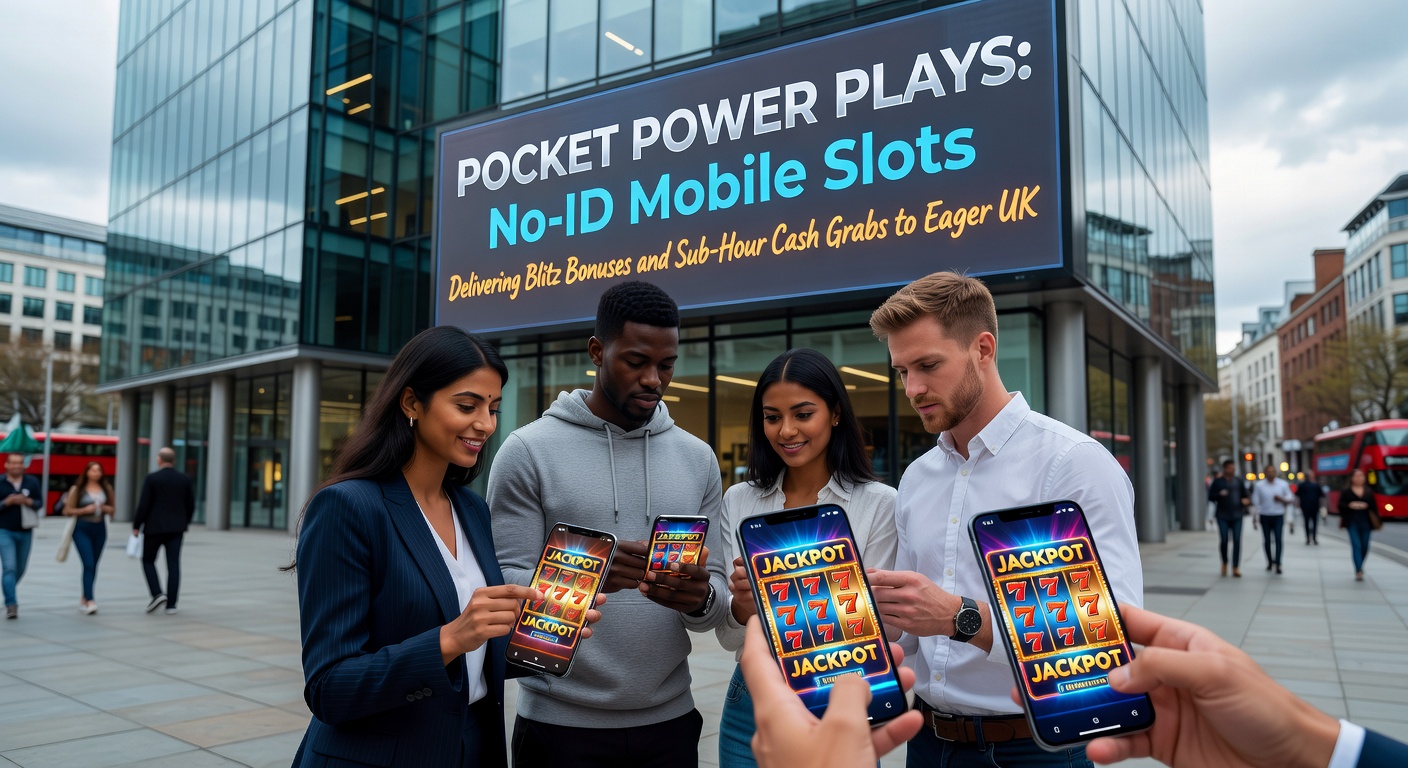 Dynamic graphic of a hand holding a smartphone with slot winnings exploding in coins and bonus symbols, alongside a timer showing sub-hour cashout completion